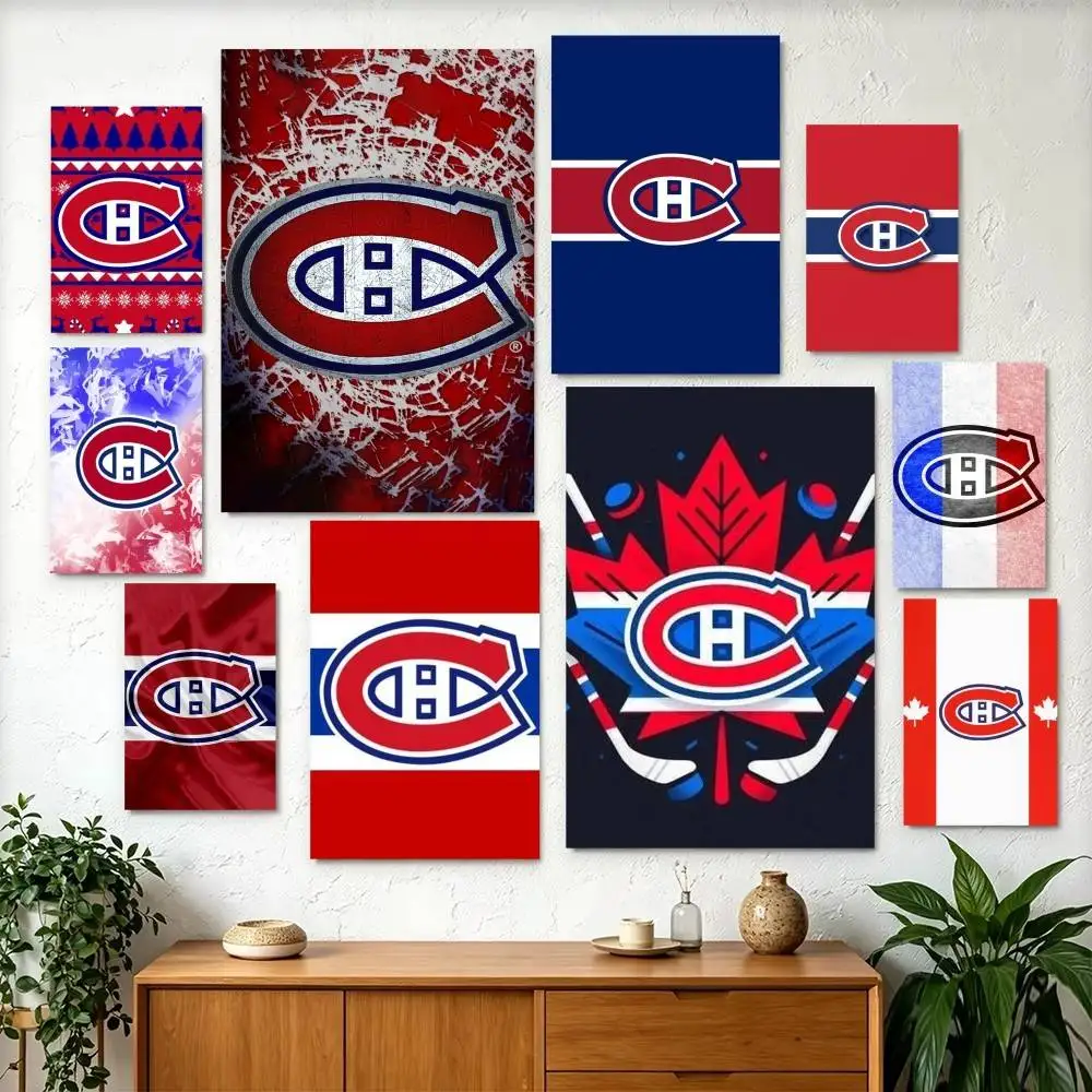 Montreal Canadiens-S LOGO  Poster Perfect Space Sticker Self Adhesive for Office Home Theater Wall Art Decor Fancy Gift