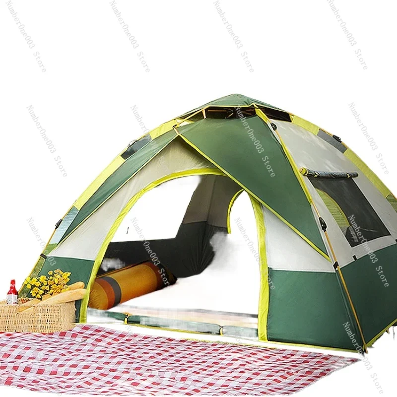 

Foldable Tent Outdoor Picnic Thick Equipment Portable Automatic Rain-proof Canopy Shade Nets Camping Supplies Hiking Tents Nets