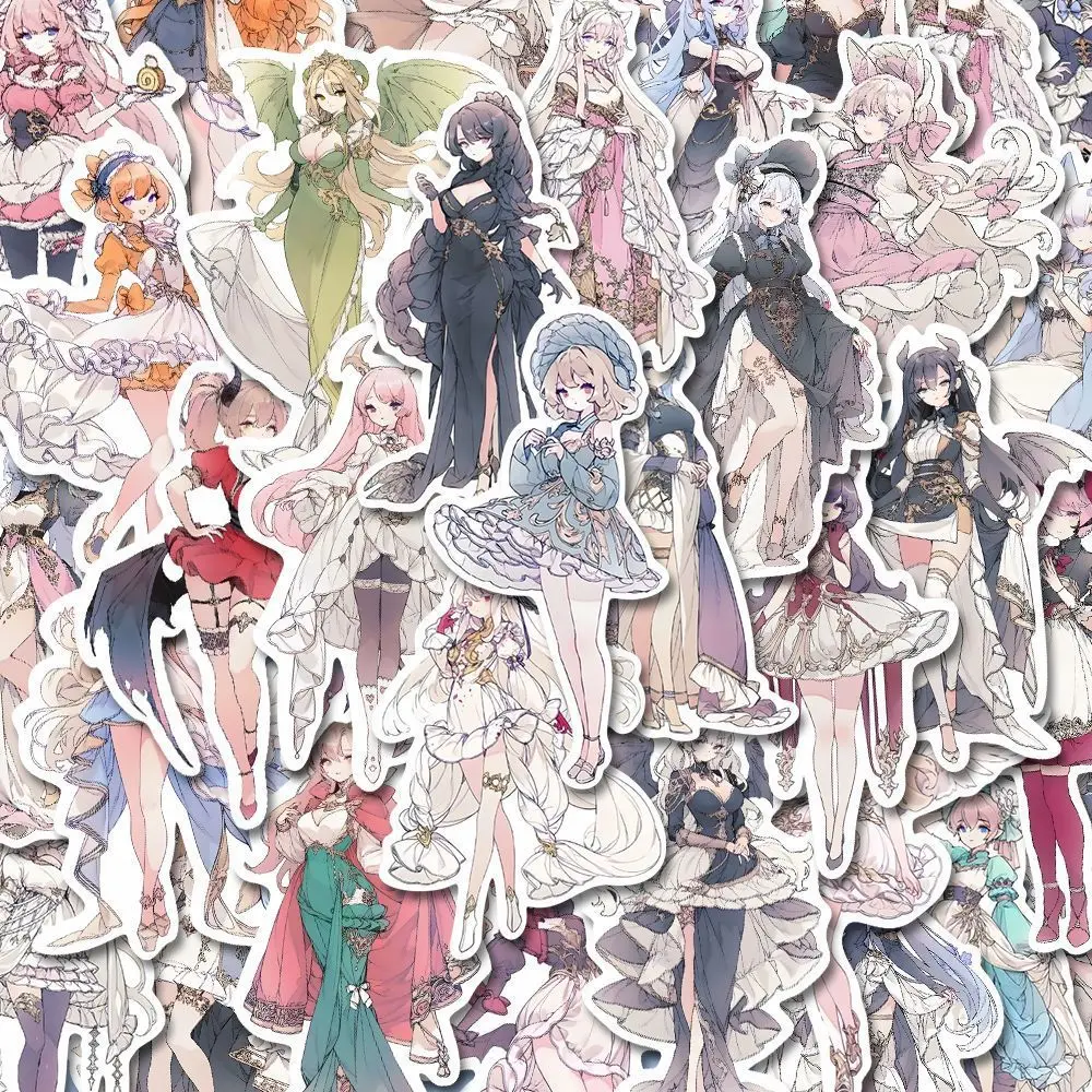 104 Uds dibujos animados chica dibujos animados estilo coreano Domi personajes Kawaii lindos pegatinas decorativas