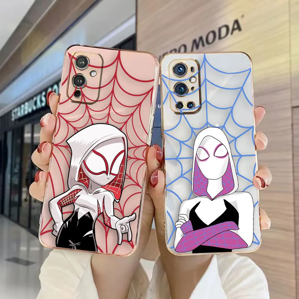 Cover Smooth E-TPU Phone Case Oneplus 8 8T 9 NORD CE 2 3 MOTO G8 G9 G22 G30 G50 G52 G60 G Stylus 5G Case Marvel Spider-Man Gwen