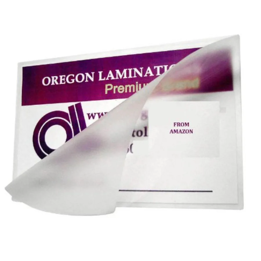 

Large menu size heat activated laminating pouches, polyester, clear gloss, 12 x 18 x 7 mil 305mm x 457mm x 175 microns,for up t