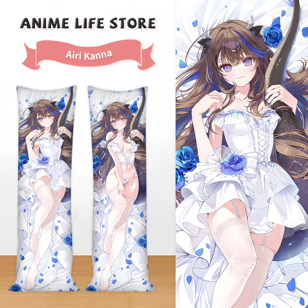 

Dakimakura Anime Youtuber Virtual Airi Kanna Body Pillowcase Hugging Otaku Bed Headboard Cushion Cover Sleeping Pillow Covers