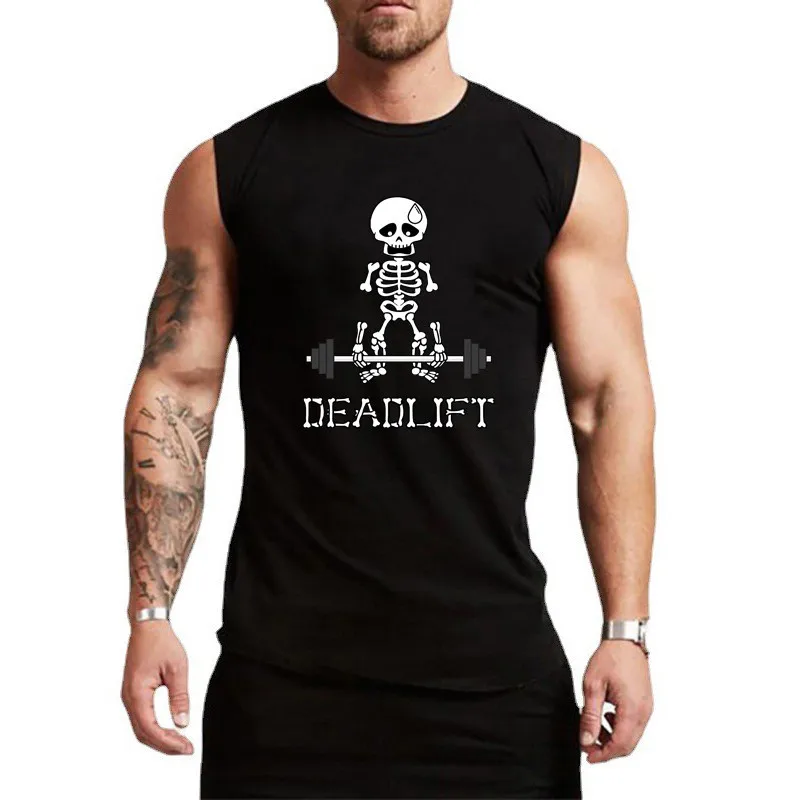 Camiseta ajustada transpirable para hombre, camiseta sin mangas para correr, Fitness, Verano