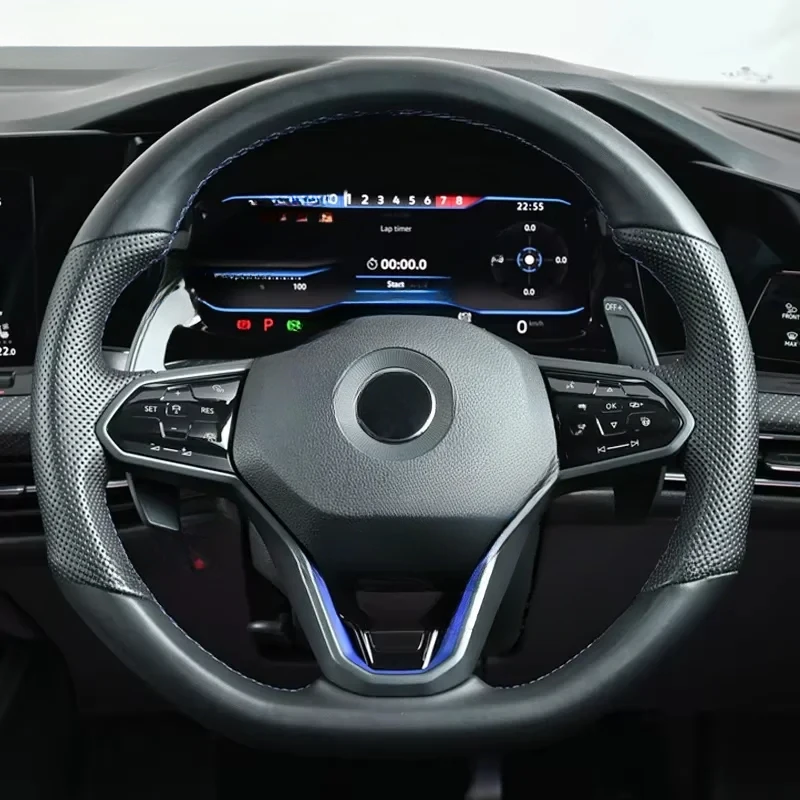 

For VW Multifunctional Mechanical Touch Steering Wheel Decorative Frame Fit Golf MK8 Jetta Tiguan Touareg Passat