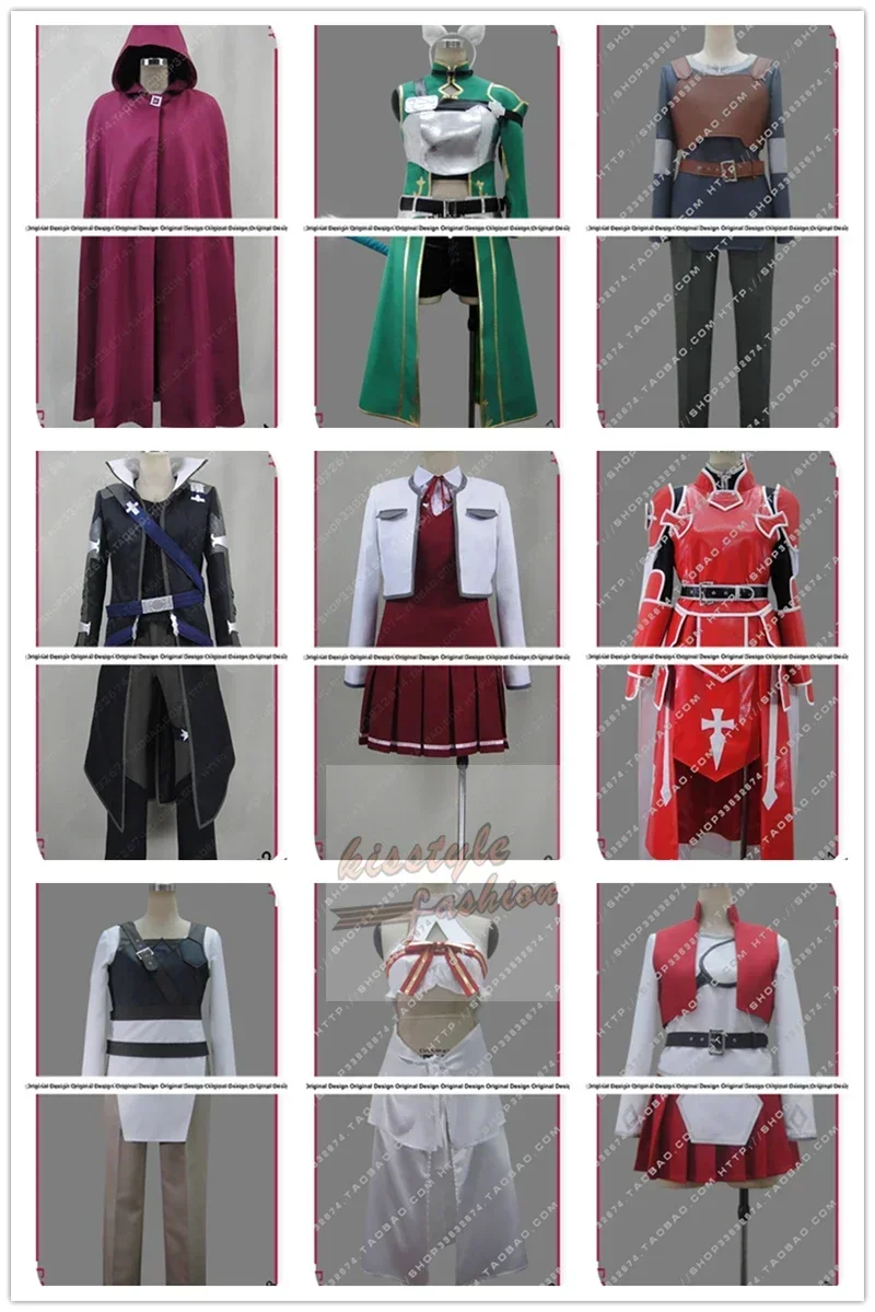 Sword Art Online SAO Asuna Yuuki Kirito Kazuto Konno Yuuki Cosplay Costume,Customized Accepted view 4
