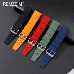 Bracelet de rechange en caoutchouc respirant, bracelet de montre à dégagement rapide, bracelets de montre intelligents en silicone, 18mm, 20mm, 22mm, nouveau