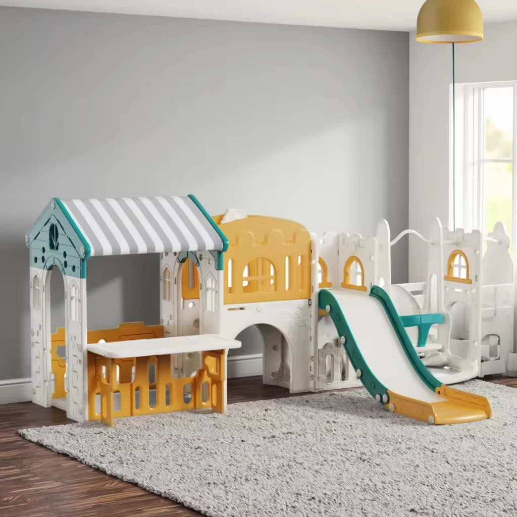 Indoor Toddler Playground Equipment Baby Playhouse Child Slide Swing Set House of Games Toys Plastic Slide for Kids Play Tent