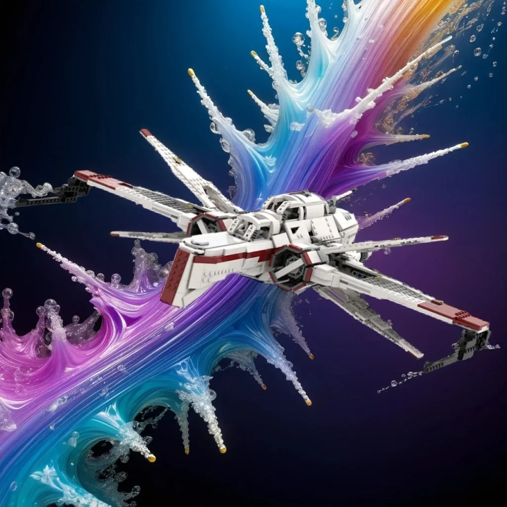 

NEW 1694PCS MOC Space Battle Arc 170 Starfighter B Model DIY Creative Ideas Building Blocks Birthday Gift Display Collectible