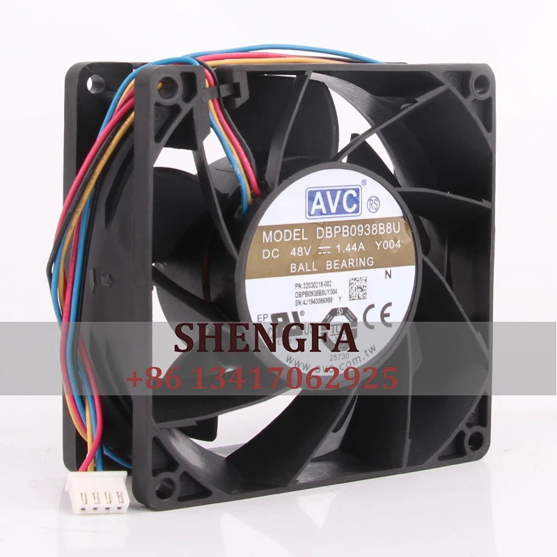AVC DBPB0938B8U DC 48V 1.44A AC EC 9038 90X90X38MM 9CM Four-wire PWM Speed Regulation High air Volume  Cooling Fan