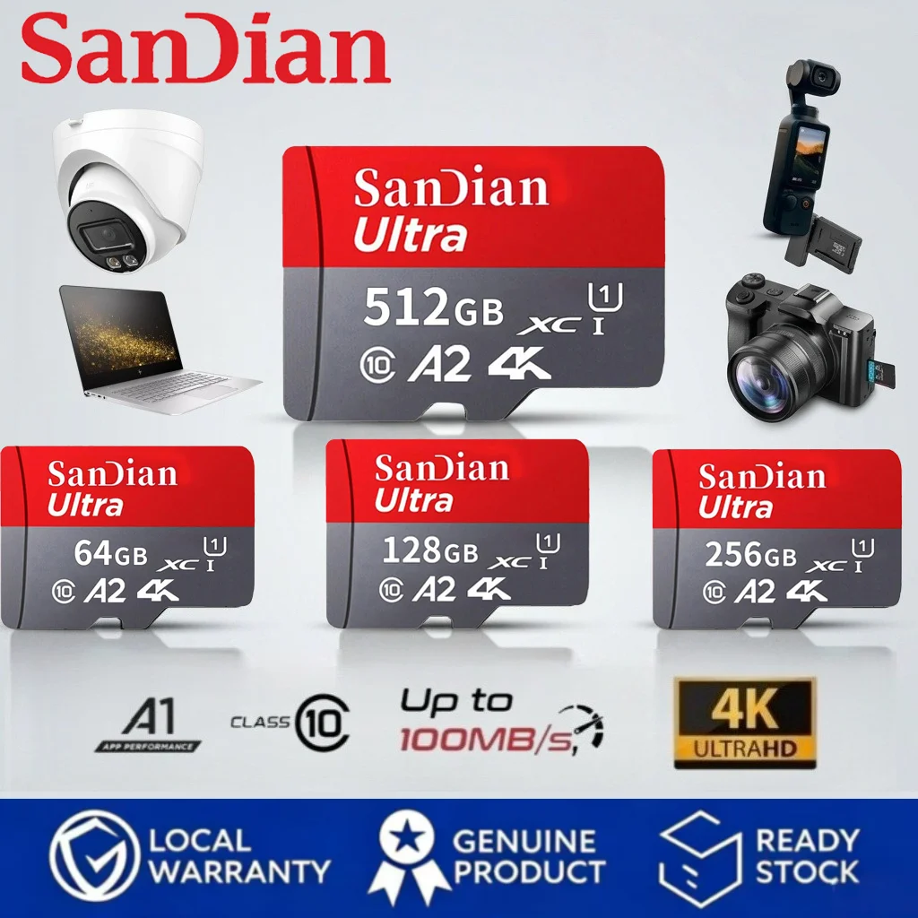 Memory Card Micro TF SD Card 64GB 128GB 256GB 512GB UHS-I U3 V30 A2 Micro TF SD 32GB for Samsung Phone Tablet Android Storage