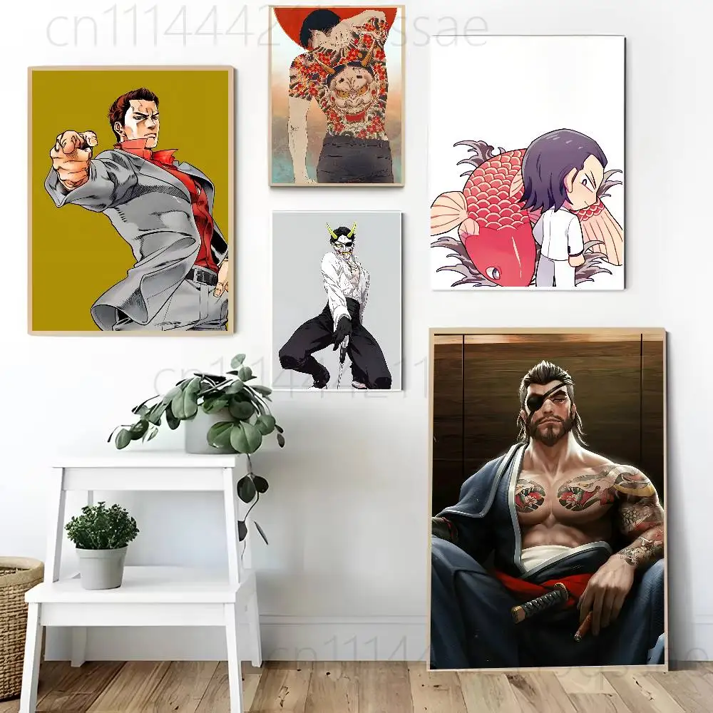 Goro Majima Game Y-Yakuza Frameless Canvas Painting Decorative Art Printing Poster Image Home Bedroom Decoration Painting