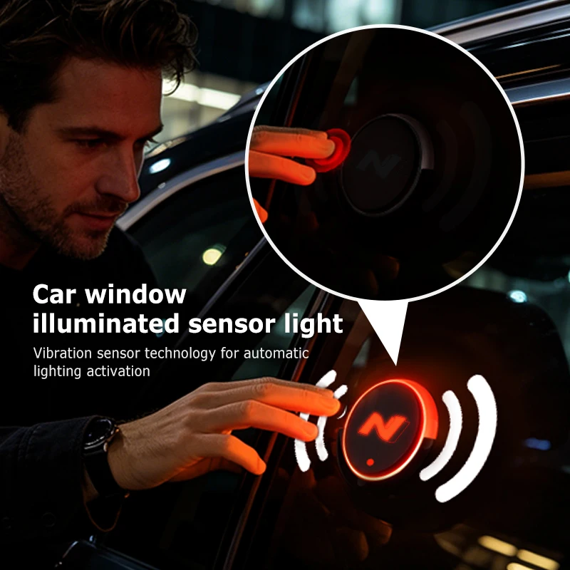 Luz LED decorativa para ventana triangular de coche, lámpara de ambiente para ventana trasera de coche, para Hyundai N Line i10 I10 2008 2009 2010 2011 2012 2013