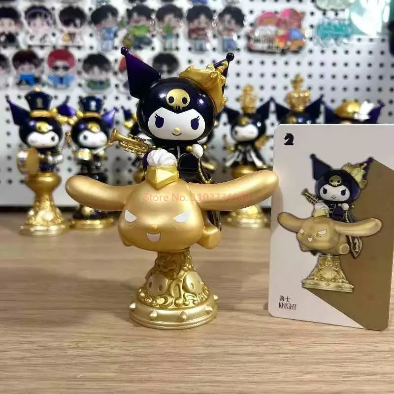 Оригинальные аниме-фигурки Sanrio, слепая коробка, серия Kuromi, шахматная кукла Kuromi, загадочная коробка, украшение для комнаты, подарок на день Святого Валентина для девочек, игрушка