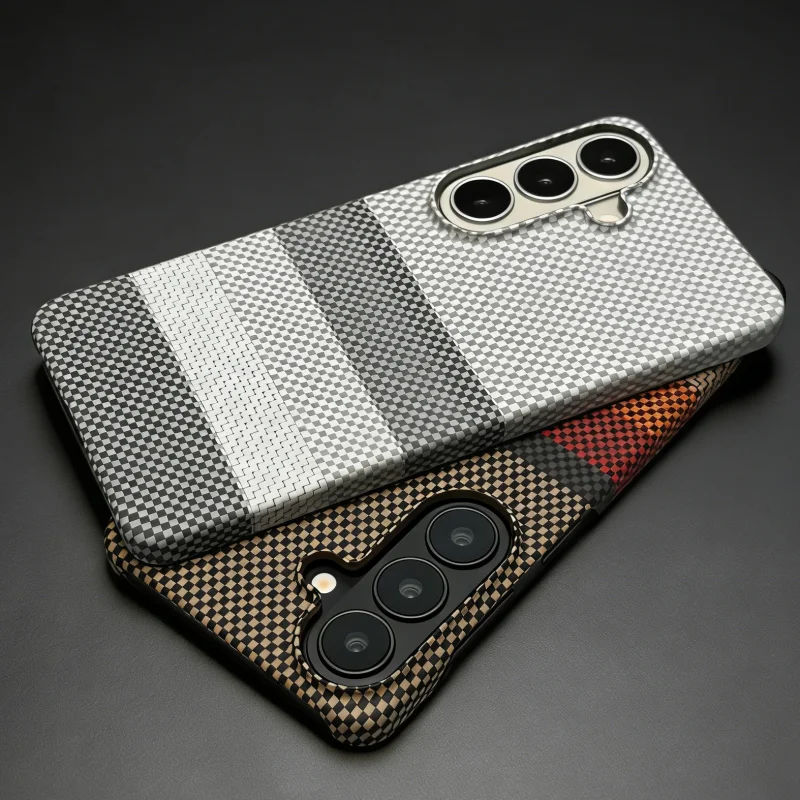 Luxury Ultra Thin Carbon Fiber Magnetic Phone Case For Samsu