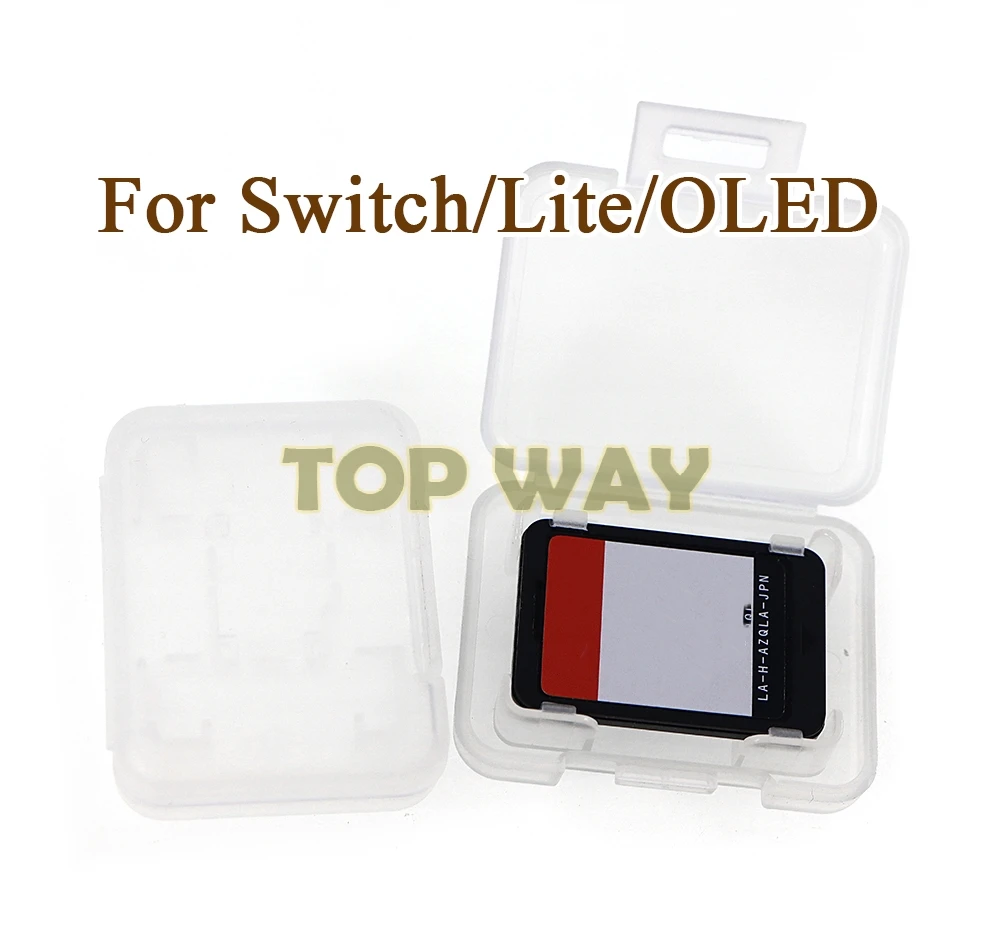 Caixa de coleção de cartões para switch oled/switch lite transparente anti-queda claro tf cartão de jogo pp caixa acessórios de jogos