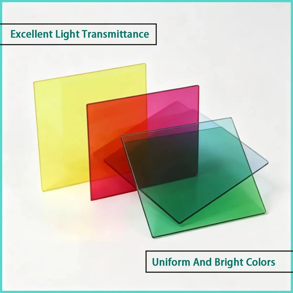 3mm/5mm Thick Color Transparent Acrylic Board Suitable for Decoration, Advertising Signs, Craft Ornaments, Partition Displays, E