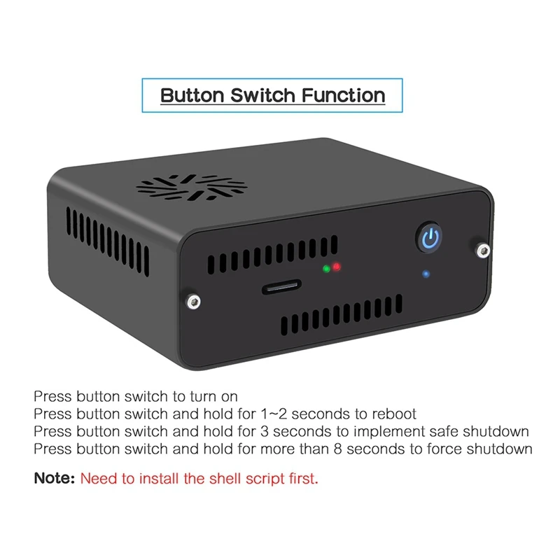 Naspi Kit+Metal Case+X823 Expansion Board+X-C1 Board+PWM Fan For Raspberry Pie SATA HDD/SSD Hard Disk NAS Storage Server