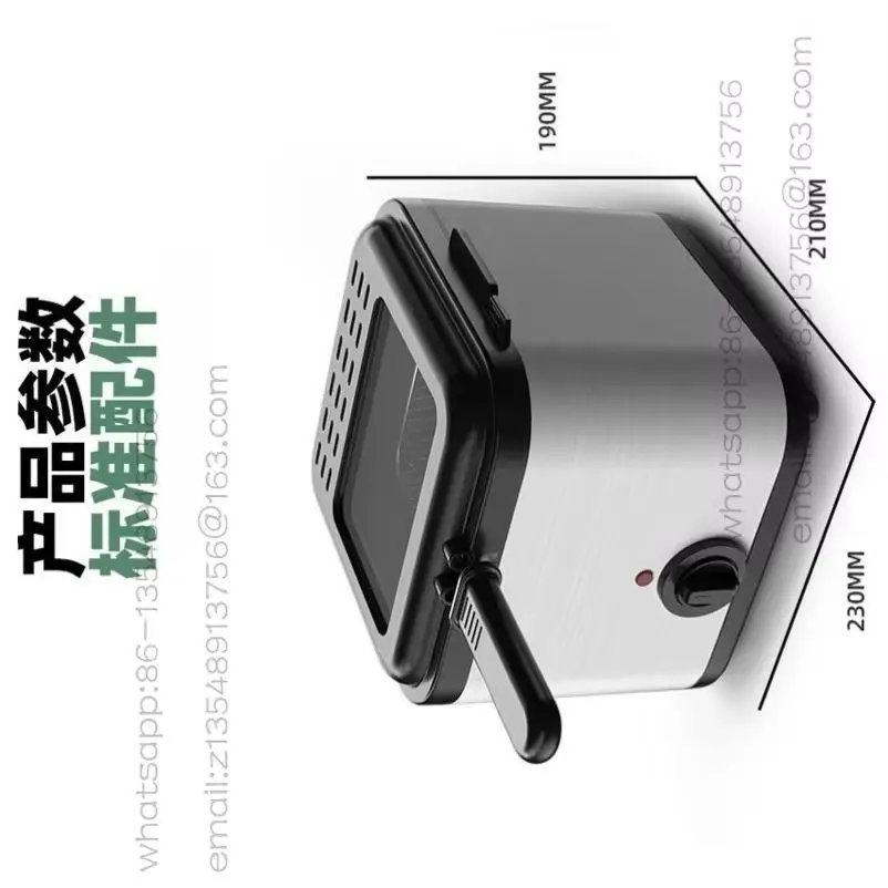 

Household 110v square fryer electric fryer stainless steel chicken chops French fries machine electric fryer
