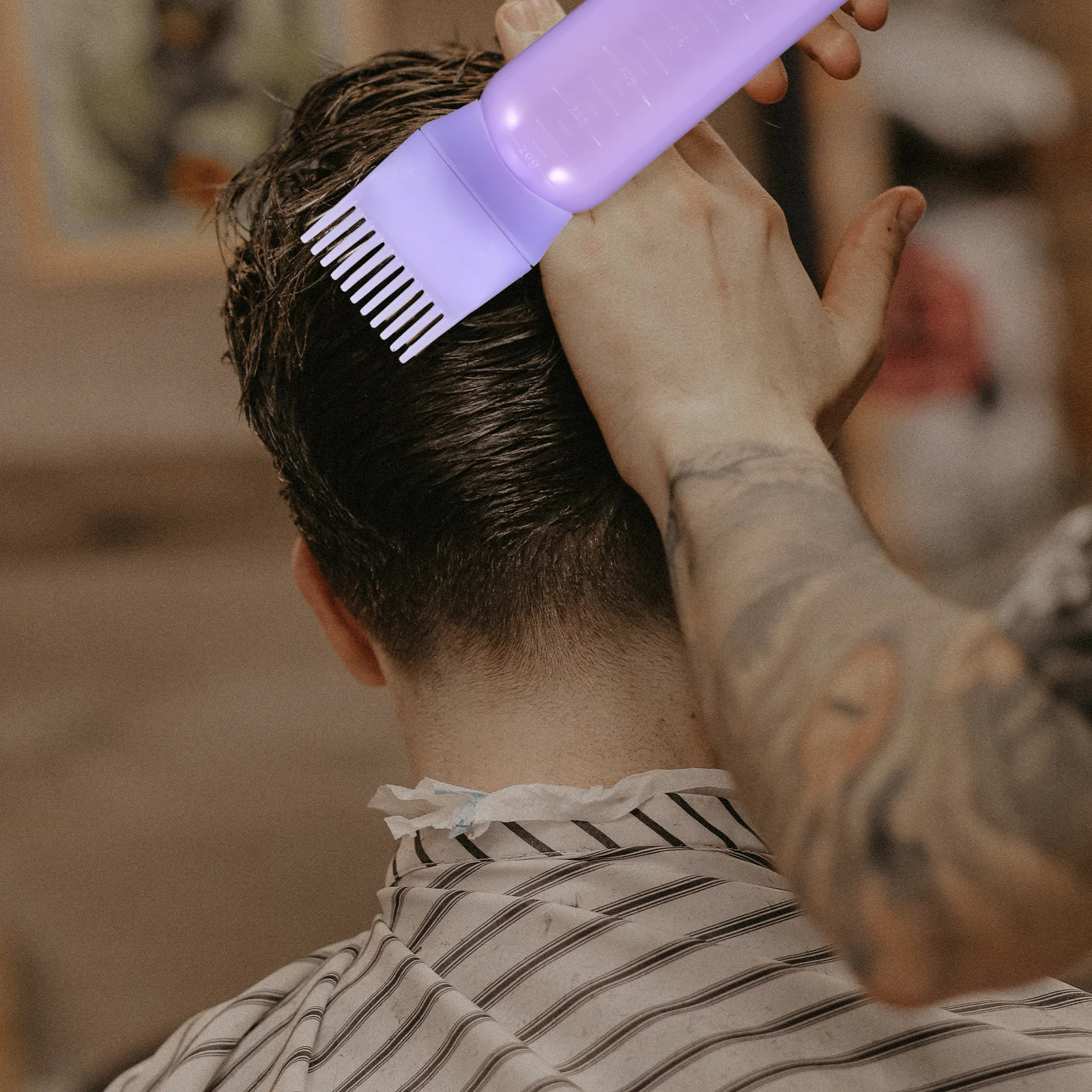 4Pcs Root Comb Applicator Bottles Plastic Hair Dye Bottle for Salon Home Hair Coloring Tool Applicator Bottles - Image 4