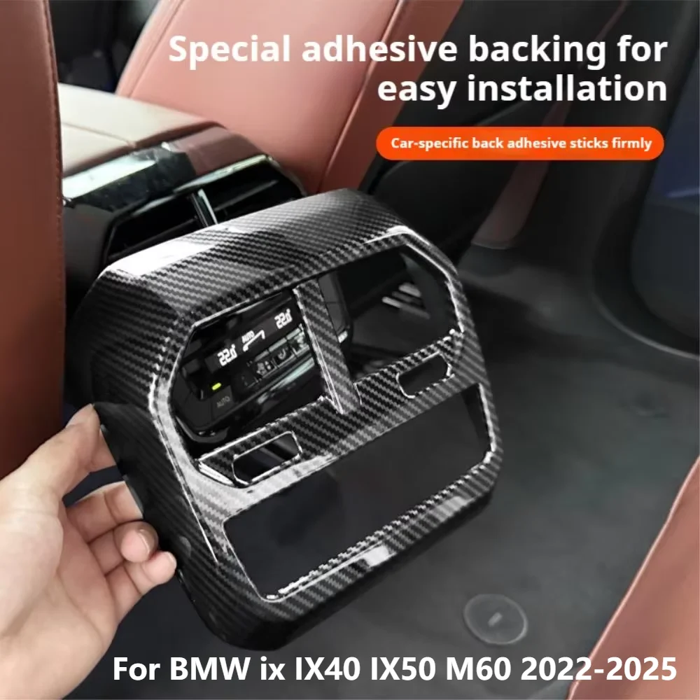 

⭐Genuine⭐ For BMW iX iX40 iX50 M60 2022-2025 Carbon Fiber Central Control Gear Panel Cover Interior Trim Accessories Upgrade