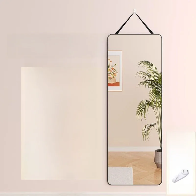 Simple Modern Full Body Mirror Wall Hanging Try on Mirror No Drilling Required for Home Student Dormitory Entry Way Use