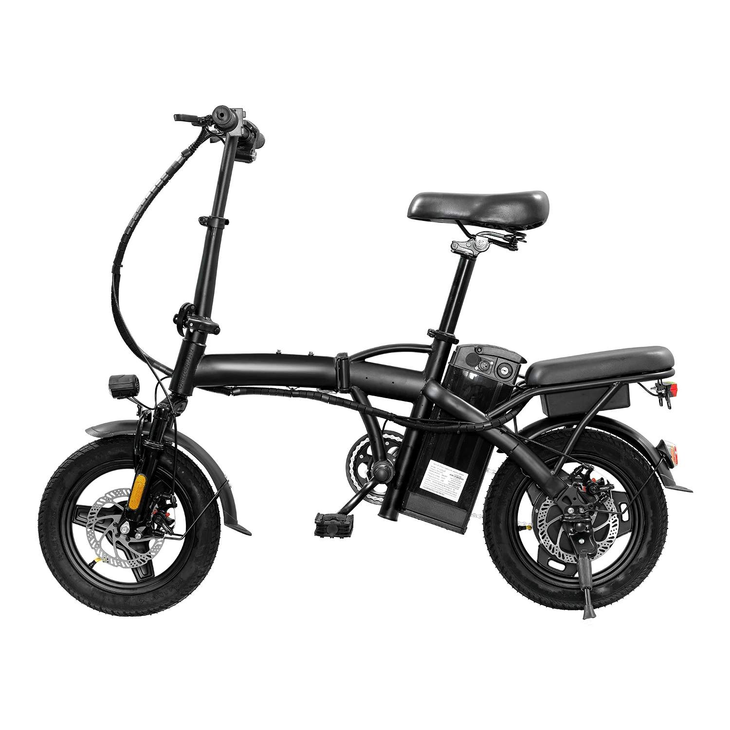 T5350W electric bike f, 14-inch large tires, 500Wh battery, 25 km/h top speed, Dual Shock Absorbing with basket