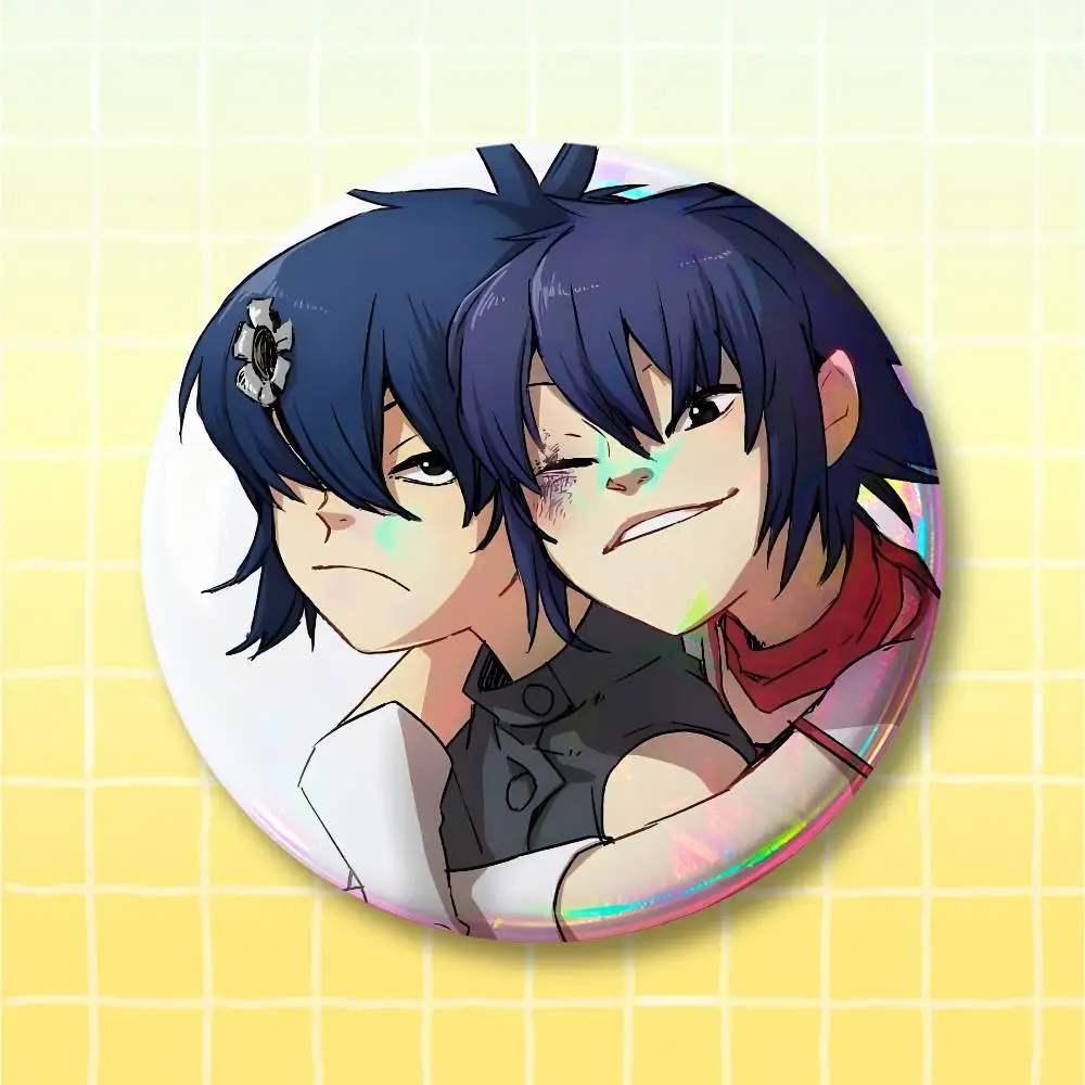 G-Gorillaz Demon Days Pin Buttons Round Badge for Clothes Bags Hats Pins Accessories Backpacks Tote Bags Outfit Decor
