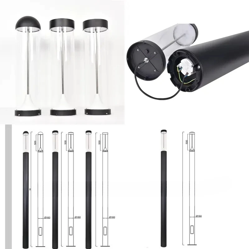 Modern Custom Design Aluminum Outdoor Decorative Post LED Garden Light