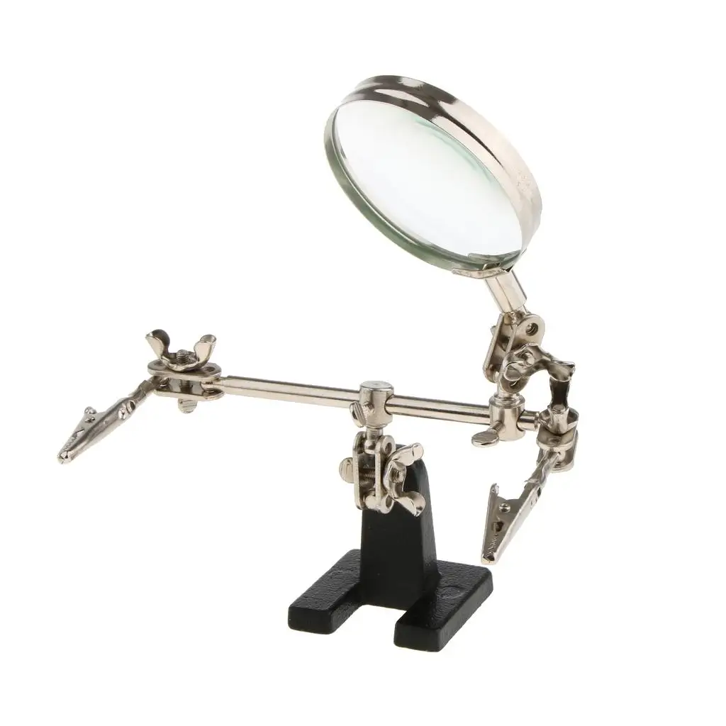 Glasses Soldering Stand with Magnifying Helping Clips Jeweler Tooling Welding Aid for Electronics and Hobby Work