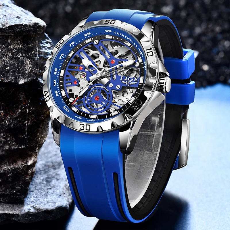 LIGE Top Brand Quartz Wristwatch Fashion Tourbillon Luxury Watches Men Sport Military Waterproof Luminous Men Watch Reloj Hombre