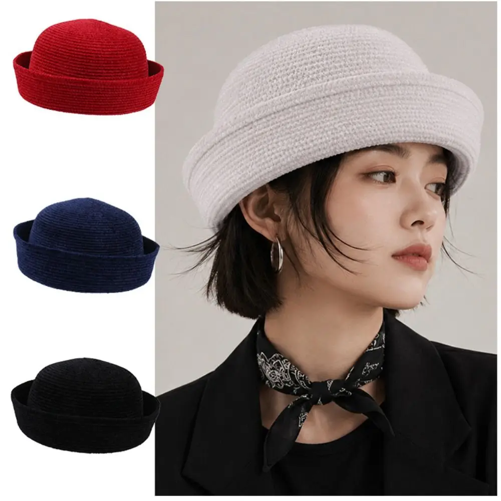 Modischer französischer Chenille-Pillbox-Hut, Fedora, Tränenform-Beret, eleganter, vielseitiger Medikamentenbox-Hut für Cocktail-Events – Detail 6