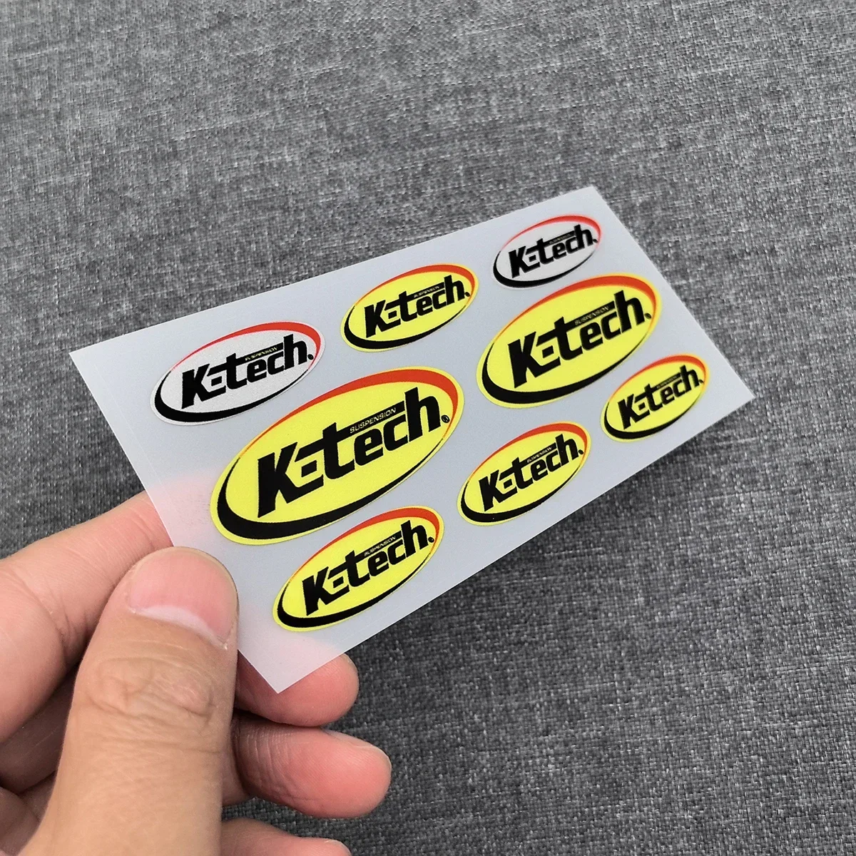 8Pcs Reflective K-Tech Stickers Ktech Suspension Fork Motorcycle Laminated Decals K Tech Graphic view 4