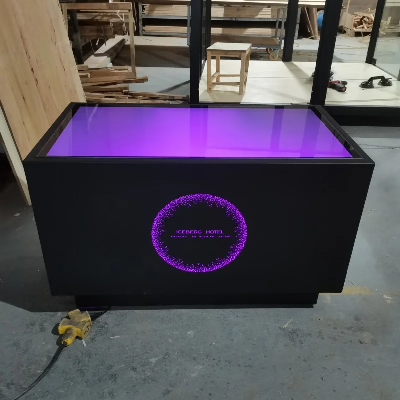 Imagem -06 - Led Cube Table com Logotipo Personalizado Hookah Lounge Mesa de Café Móveis de Bar Boate Ktv Clube Noturno Personalizado Venda Quente