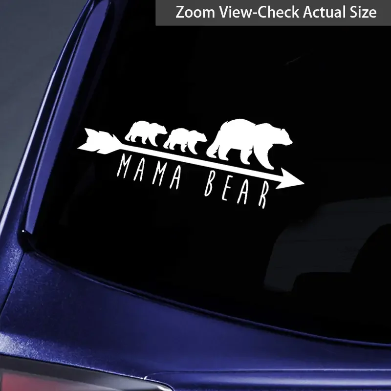 Mama Bear Silhouette Arrow Car Stickers For Laptop Water Bottle Motorcycle Vehicle Paint Window Wall Cup Toolbox Guitar Scooter