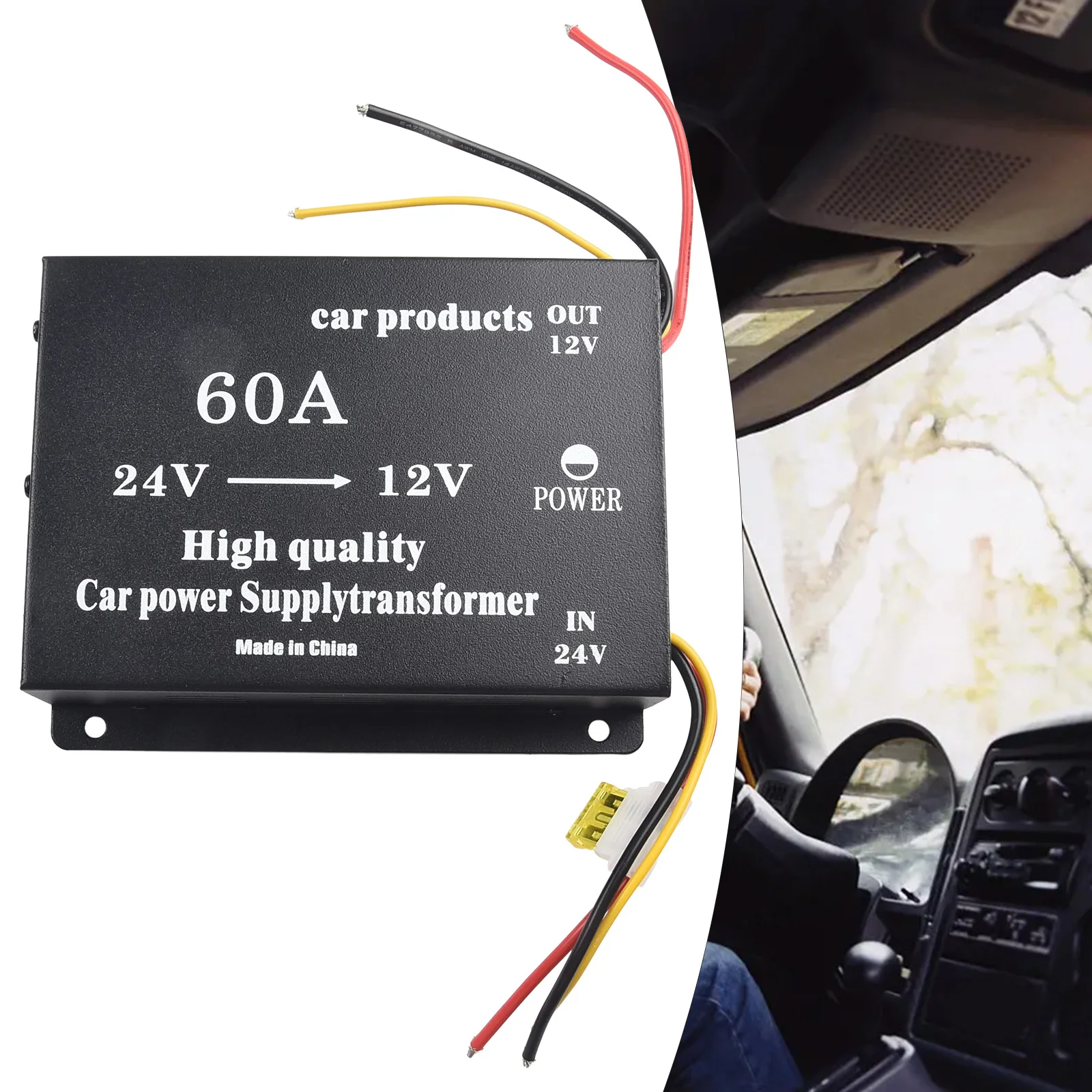 

24V To 12V 60A Truck 24V Converter High Power Vehicle Power Supply Voltage Reducer Automatic Protection For 24V Truck Bus