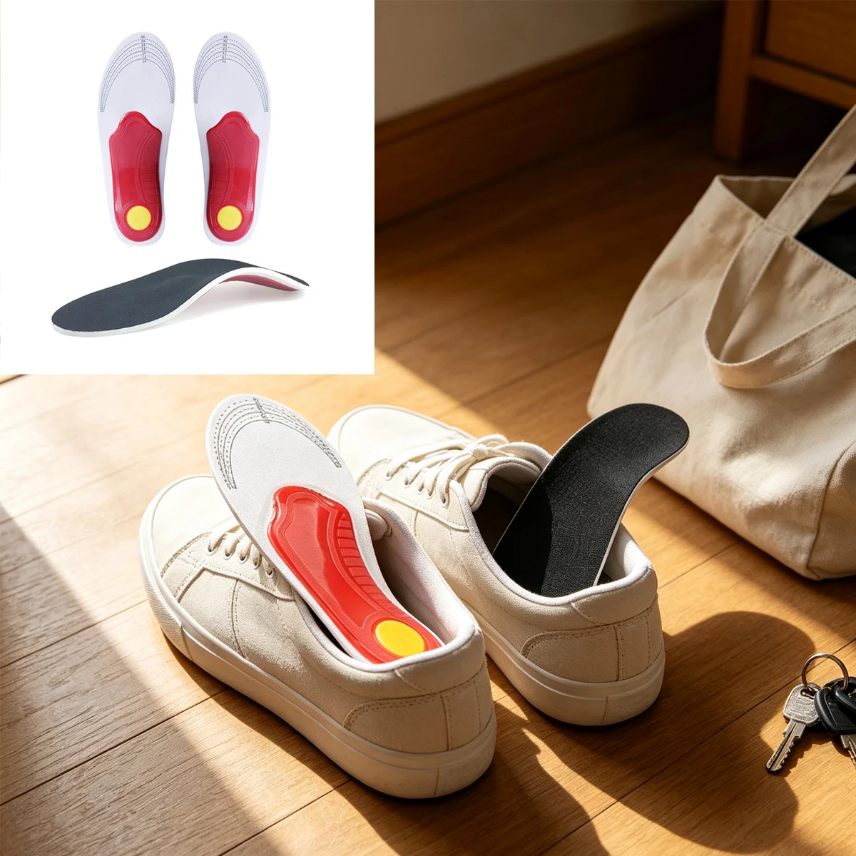 Flat Foot Orthopedic Arch Support Cushioning Insole Shoe Insoles and Inserts Orthotic Pain Shoes Functional Soles Arched High