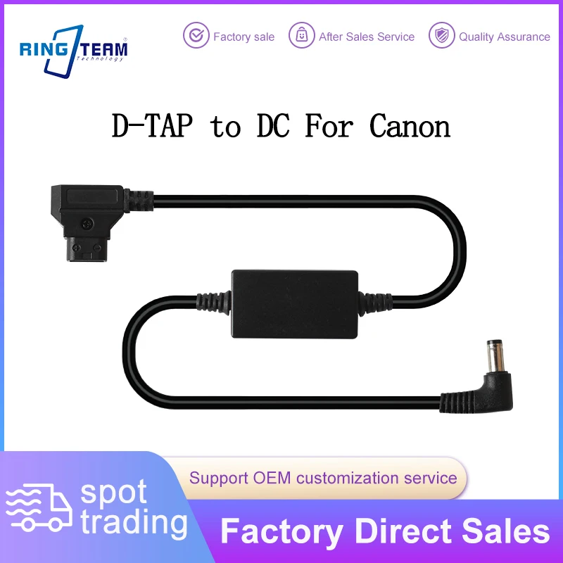 D-TAP to DC Power Cable for Canon C70 XF605 XF705 14.8V Input 24V Output Universal Camera Equipment Accessory