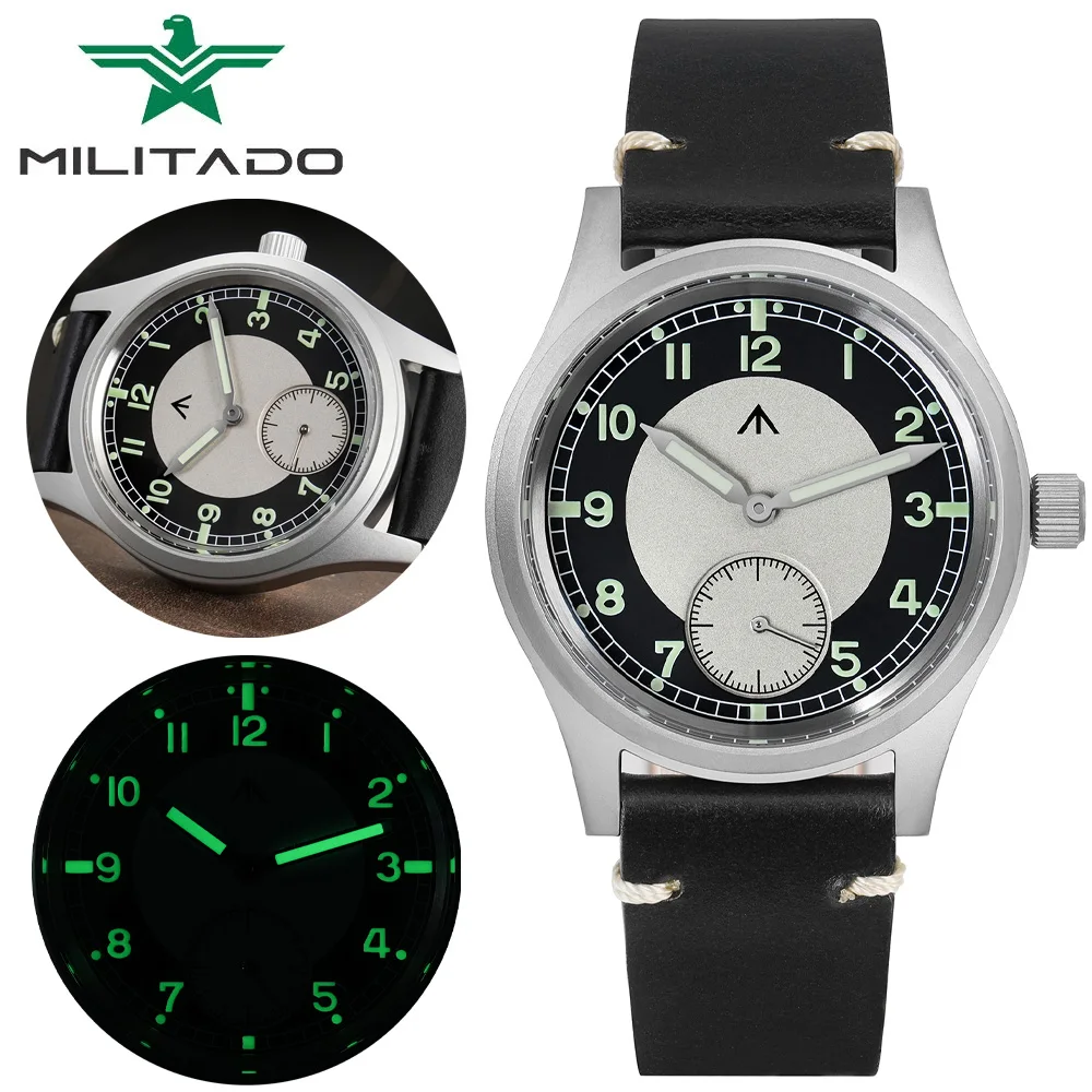

Militado D12 V2 Watch VD78 Quartz Movement Domed Sapphire Crystal V2 Clear AR Coating Wristwatch 100m Water Resistance Watches