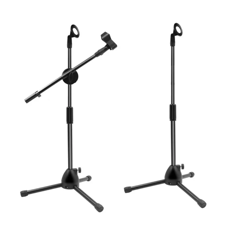Adjustable Floor Standing Microphone Stand For Stage Performances Musical Instrument With Sturdy Base Foldable Design