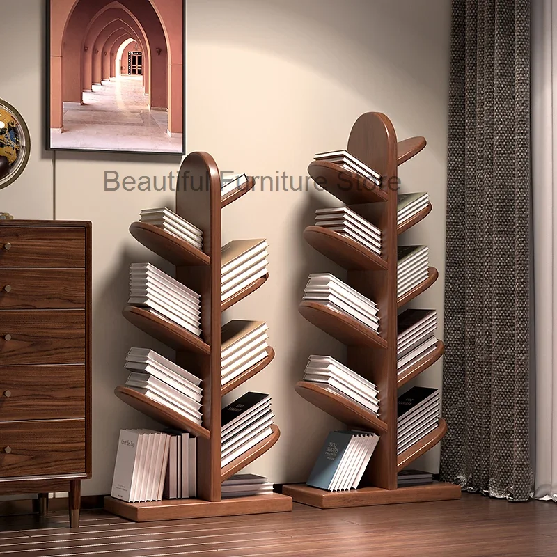 Modern Wooden Bedside Shelf Bedroom Desk Small Storage Curved Bookcase Wall Minimalist Estanteria Libros Furniture Living Room