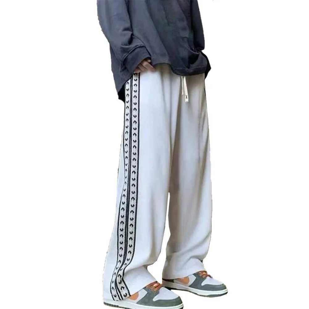 

Men Hop Wide Leg Casual Pant Korean Loose Straight Streetwear Trousers