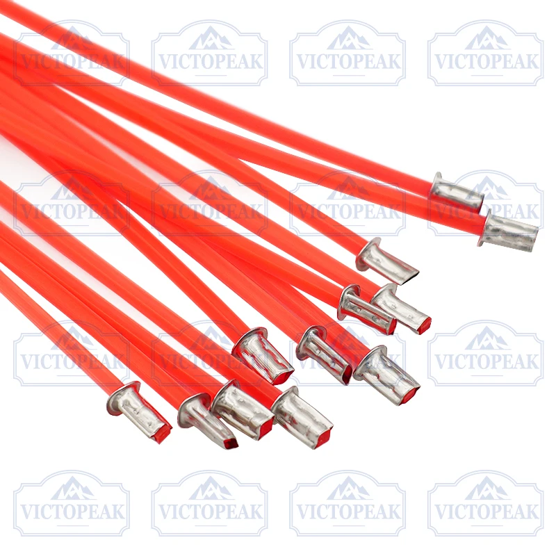 12PCs Garden Power Tool Accessories Trimmer Line Square 3.0mm*21cm Orange Red Trimmer Line for Brush Cutter Trimmer Head