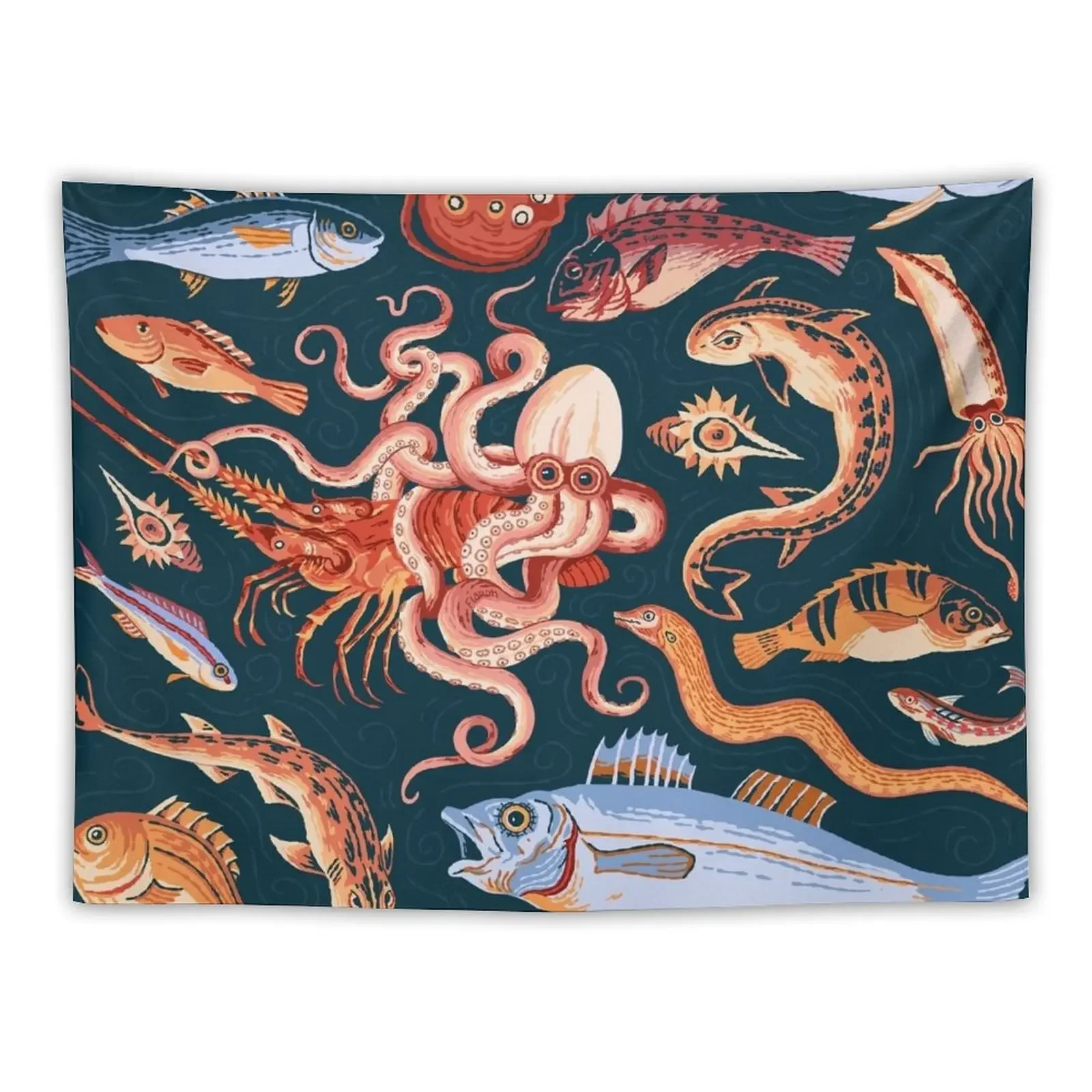 

Pompeii Marine Mosaic Tapestry Wall Carpet Decorative Wall Tapestry