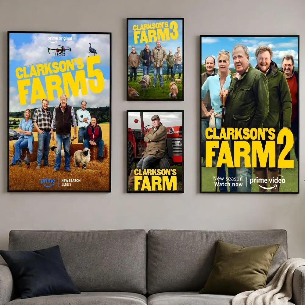 Reality Series Clarksons Farm Poster PP Self-Adhesive Bedroom Gaming Cafe/Bar Vintage Aesthetic Decor Ideal Gift