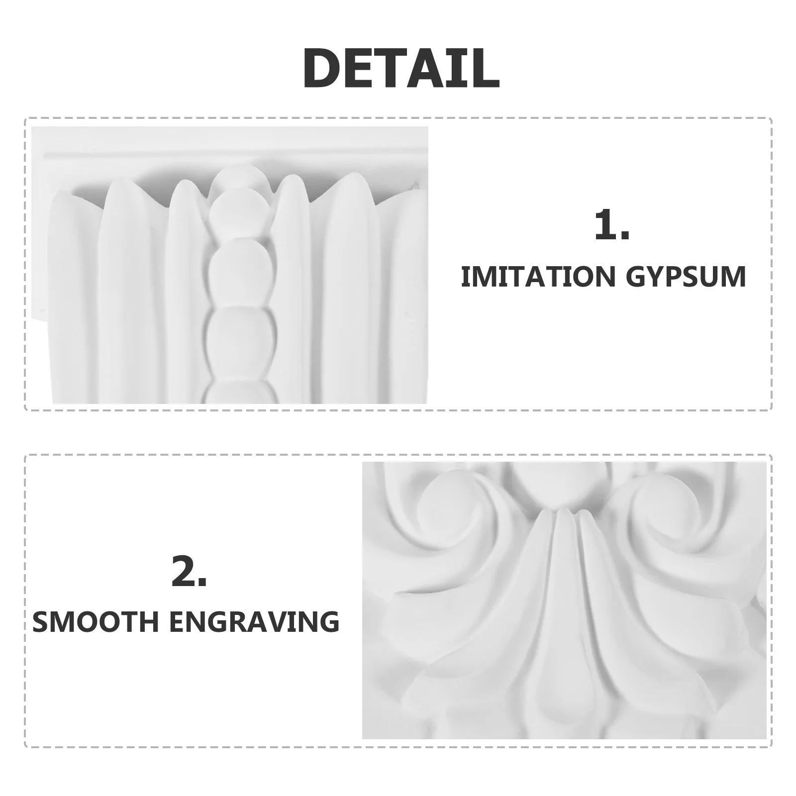 

European Corbels White PU Decorative Wall Bracket Carved Corbels Support for Home Interior Exterior Vintage Rustic Roman Style