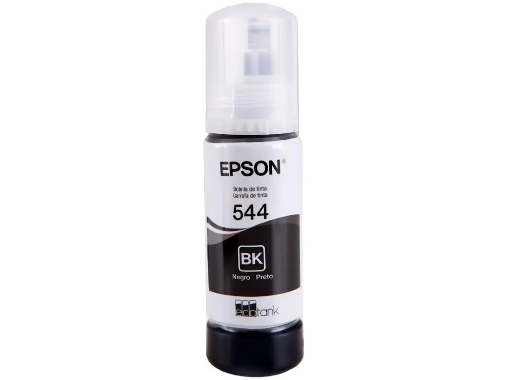 Garrafa de Tinta Epson EcoTank T544 Preta Original Refil