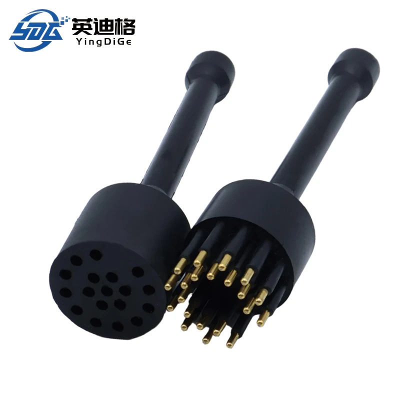 High-current Deep Sea Underwater Waterproof Round Brass Gold Plating Plug Connector 10 Pin Male Blank IP68 Standard