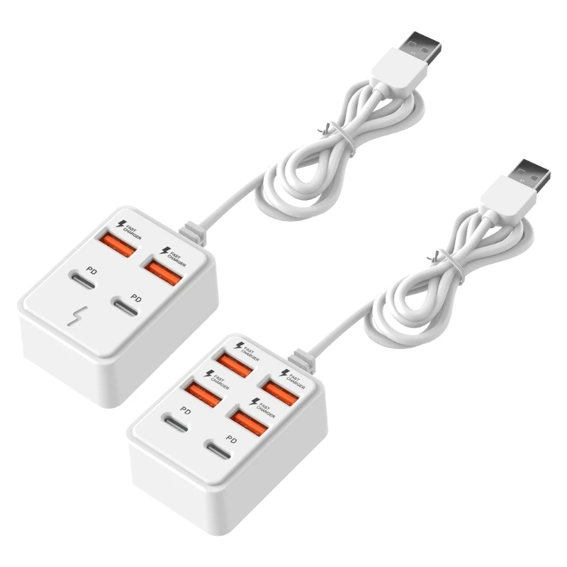 F3KE Universal USB Adapter Charging Dock With Fast Charging Port For Smartphones Tablets And More Charging Adapter