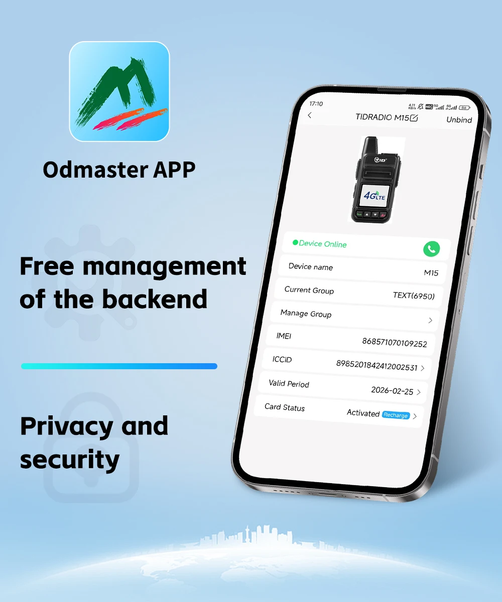 TIDRADIO M15  Long Range Walkie Talkie Global POC Radio  5000KM Walkie-Talkies Phone App "Odmaster" Friend & Group Functions - Image 4