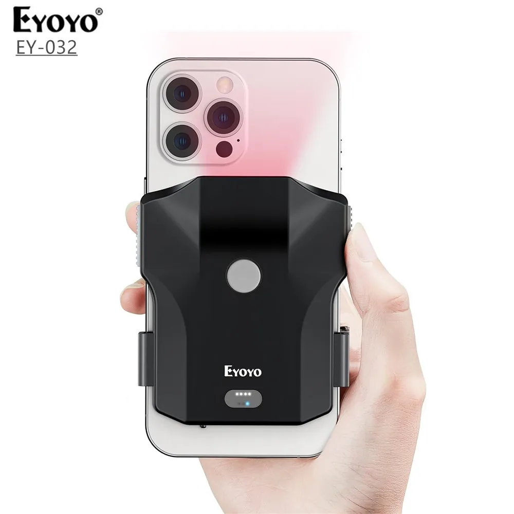 EYOYO EY-032 Bluetooth Wireless 2D Barcode Scanner Portable Back Clip QR Bar Code Reader Tobacco Garment mobile payment Industry